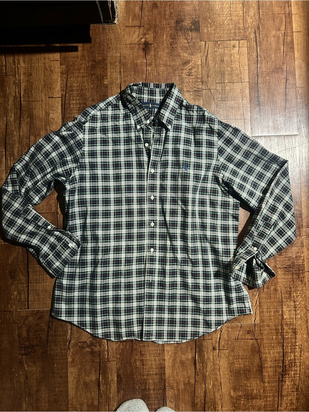 Polo by Ralph Lauren Black and White Plaid Button-Down Shirt